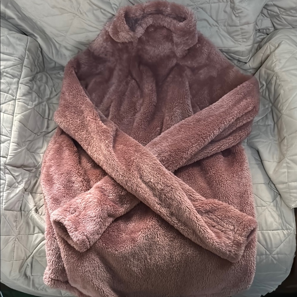Plush Pink Faux Fur Coat